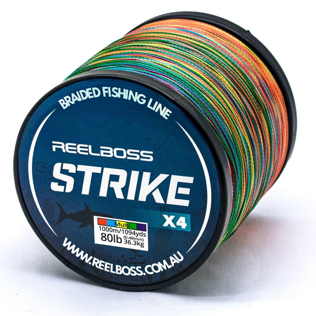 ReelBoss Strike x4 Multi-Colour Braid Fishing Line - ReelBoss