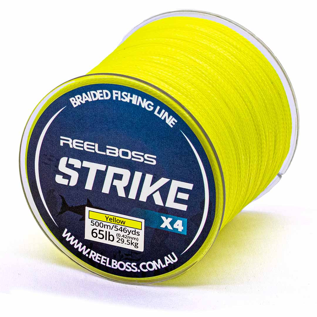 ReelBoss Strike x4 Yellow Braid Fishing Line - ReelBoss