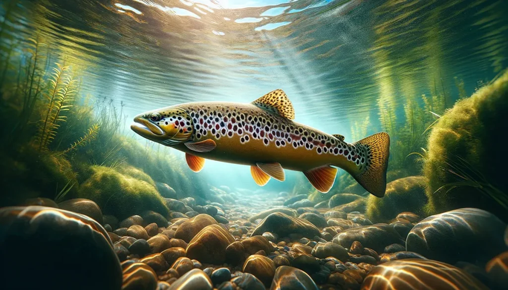 Brown Trout - one of the popular fish species anglers love to catch in Victoria.