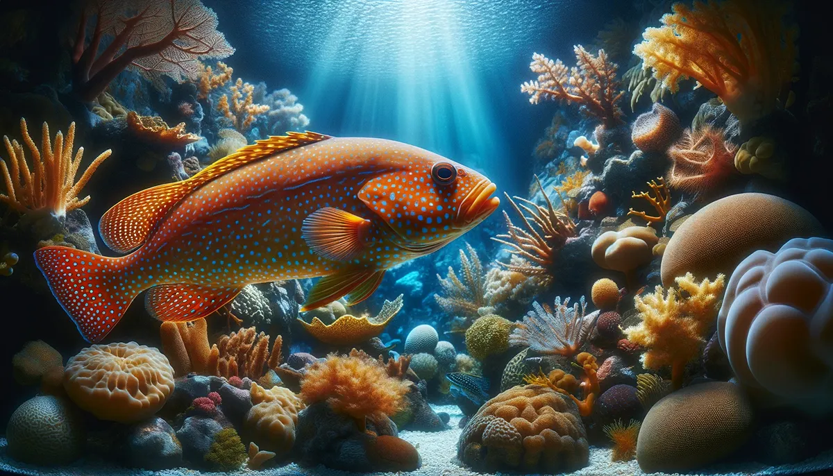 The Ultimate Guide to Coral Trout Fishing: Gear, Techniques, and Conservation  3 Coral trout showcasing its distinctive blue spots and red body.